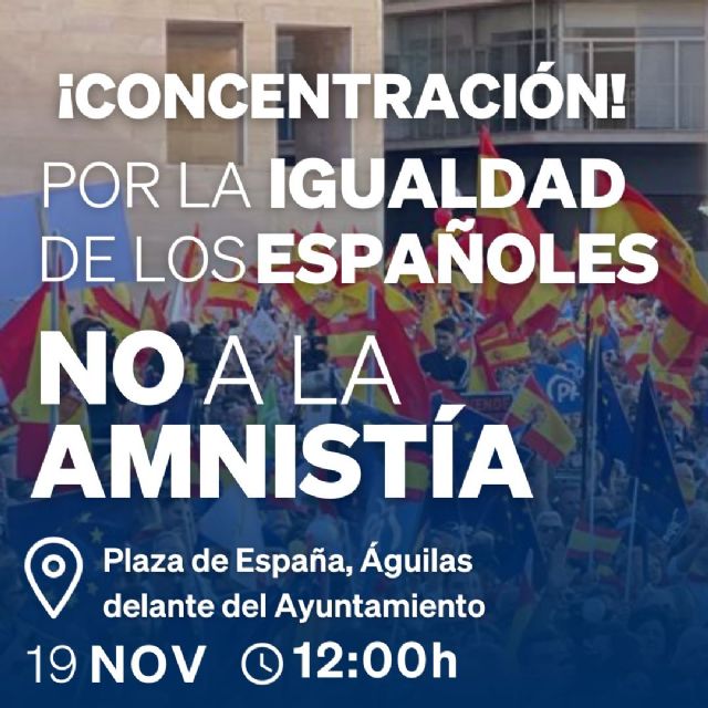 El PP anima a los aguileños a concentrarse el próximo domingo y mostrar un rechazo unánime a la Ley de Amnistía y en defensa de la Constitución