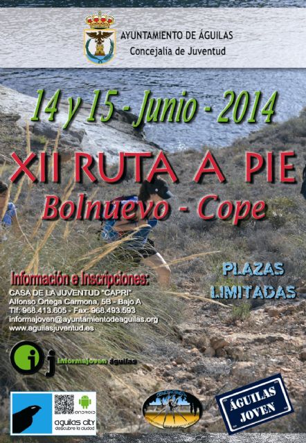 La concejalía de Juventud y el GECA preparan la XII Ruta a Pie 'Bolnuevo-Cope'