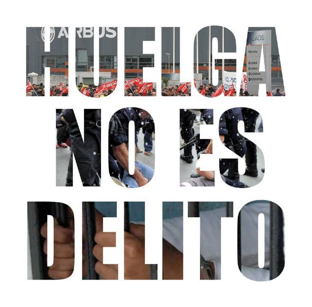 Los comunistas aguileños muestran su apoyo a las movilizaciones en defensa del derecho a la huelga y la libertad sindical