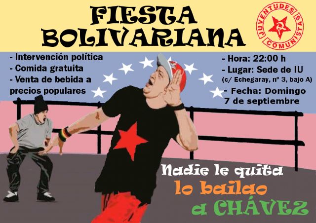 Las Juventudes Comunistas en Águilas organizan una fiesta en solidaridad con la Revolución Bolivariana
