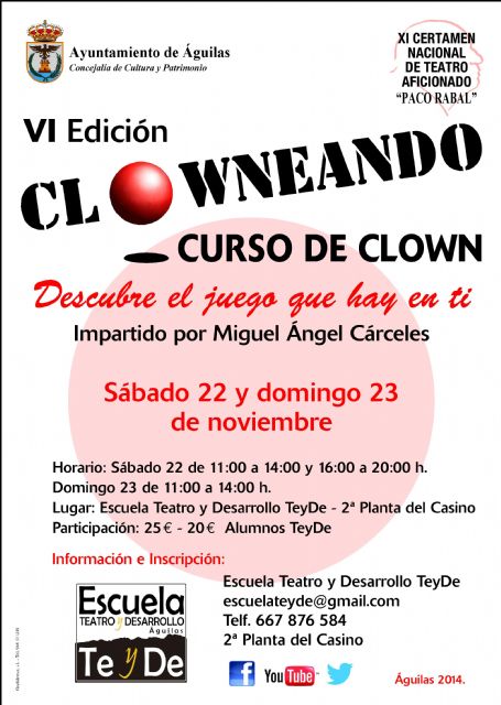 Este fin de semana se llevará a cabo en Águilas la VI edición de 'Clowneando'