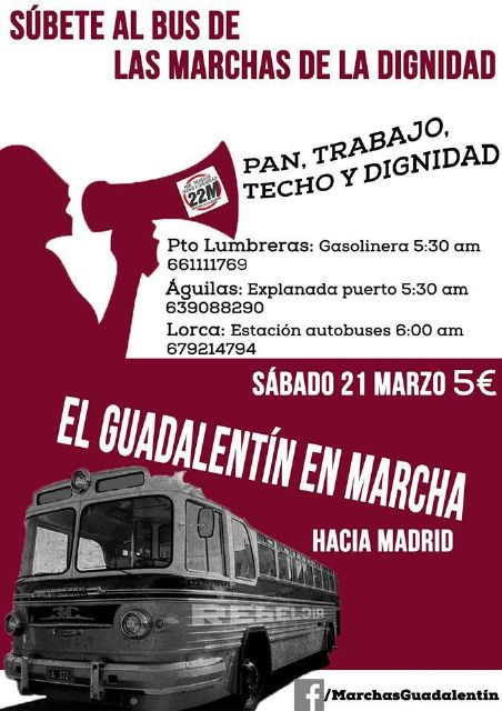 Este sábado, la Dignidad se pone en Marcha