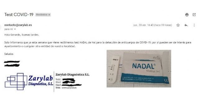 Responsabilidad Social Aguileña demuestra que es posible comprar Tests desde un Ayuntamiento