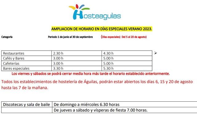 Nueva ampliación de horario e instalaciones de barras y música en la via pública para el sábado carnaval de verano 2023