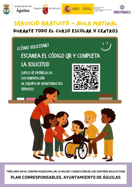 La concejalía de Igualdad pone en marcha el servicio de Aula Matinal gratuita en todos los colegios públicos y concertados del municipio