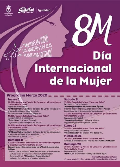 La edil de Igualdad presenta el programa de actos con motivo del 8M