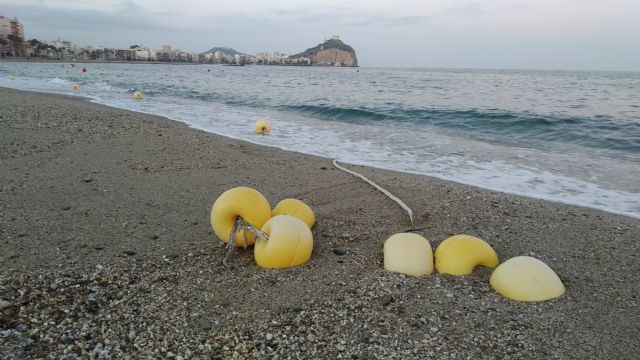 Los canales de nado de Águilas necesitan un mantenimiento frecuente para dar seguridad a sus usuarios