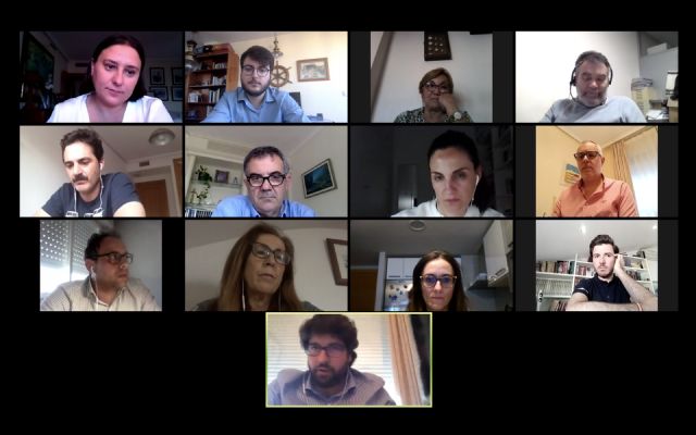 Los populares aguileños se reúnen con el presidente del PP de la Región de Murcia, Fernando López Miras