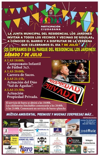 El residencial Los Jardines celebra el sábado sus fiestas de barrio