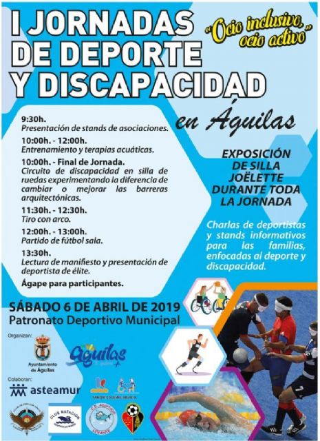 Águilas celebra mañana las I Jornadas de Deporte y Discapacidad