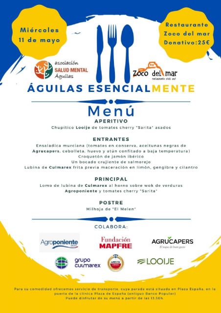 Afemac y Zoco del Mar organizan la comida solidaria 'Águilas EsencialMente' cuya recaudación irá destinada a las familias ucranianas refugiadas en Águilas