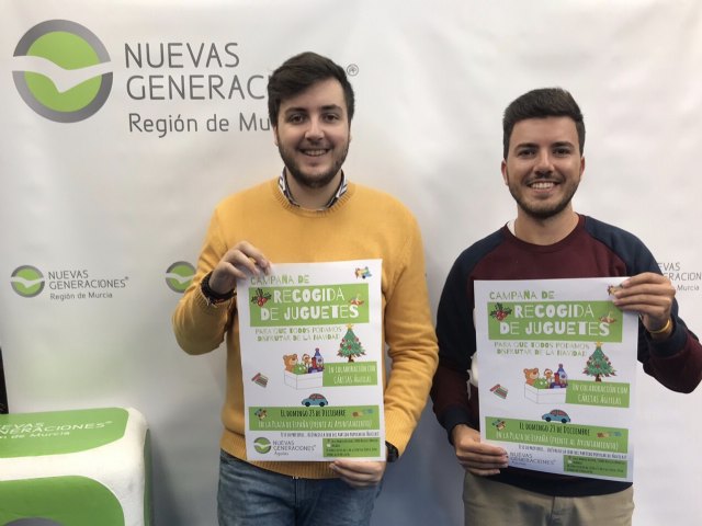 Nuevas Generaciones de Águilas presenta su tradicional recogida de juguetes “para que ningún niño se quede sin Navidad”