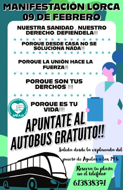 El pasado jueves 2 de febrero tuvo lugar una Reunión de la Plataforma en Defensa de la Sanidad Pública del Área 3 en Águilas