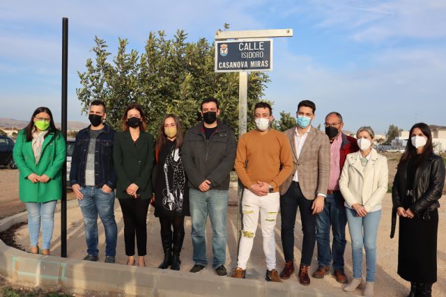 Isidoro Casanova Miras cuenta ya con una calle con su nombre en la urbanización La Florida