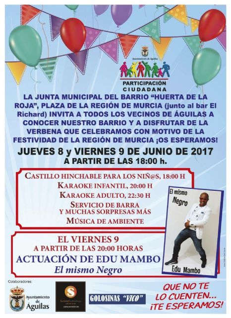 La Junta Municipal de la Huerta de la Roja se prepara para su verbena de barrio