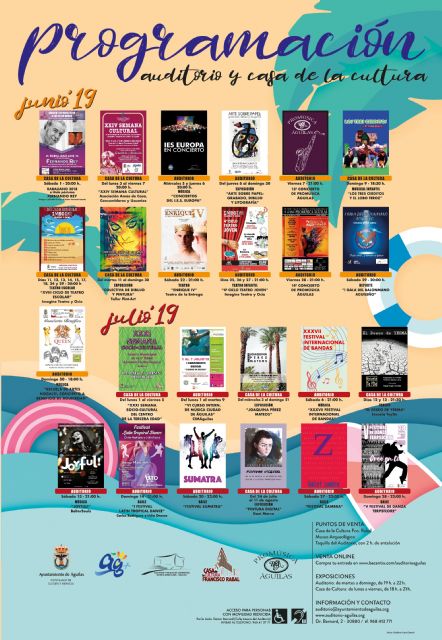 Cultura da a conocer la programación para los meses de junio y julio