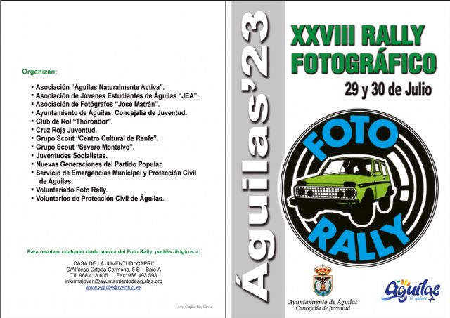 La XXVIII edición del Foto Rally se llevará a cabo el último fin de semana de julio