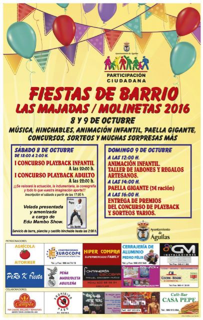 Las Majadas-Molinetas vivirán este fin de semana sus Fiestas de Barrio