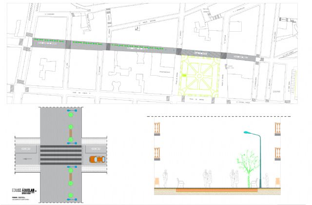 Comienzan las obras en las calles de preferencial peatonal Conde de Aranda y Juan Pablo I