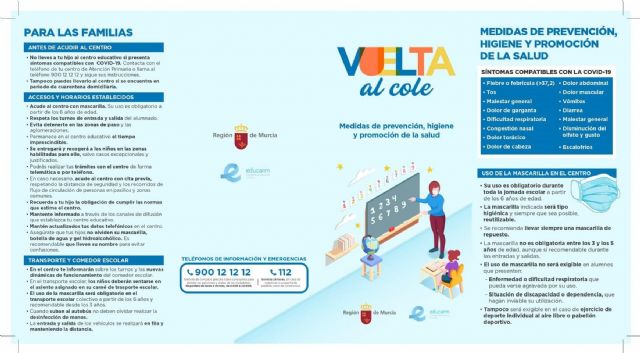 La edil de Educación hace un llamamiento a padres y alumnos sobre la importancia de seguir las medidas de prevención e higiene en la vuelta a las aulas