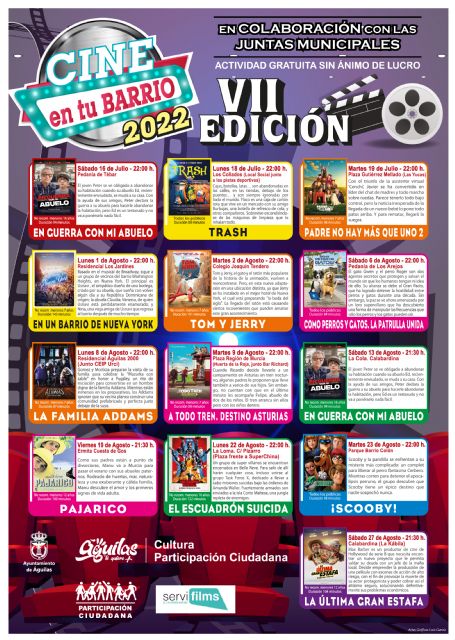 El próximo sábado comienza la VII edición de Cine en tu barrio