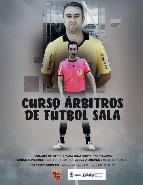 Curso para árbitro de Fútbol Sala, organizado por el Patronato Deportivo Municipal de Águilas
