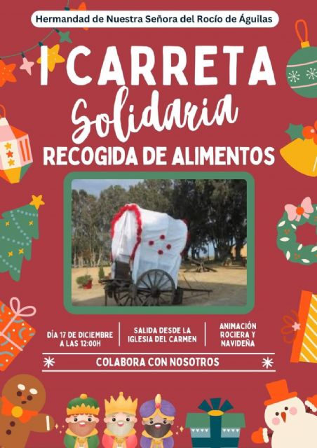 El próximo domingo tendrá lugar la I Carreta Solidaria de la Hermandad Rociera de Águilas