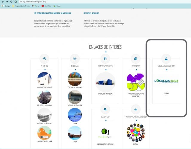 El Ayuntamiento pone en marcha el mapa 'Localiza salud' para acceder a todos los recursos que contribuyen a mejorar la salud en Águilas