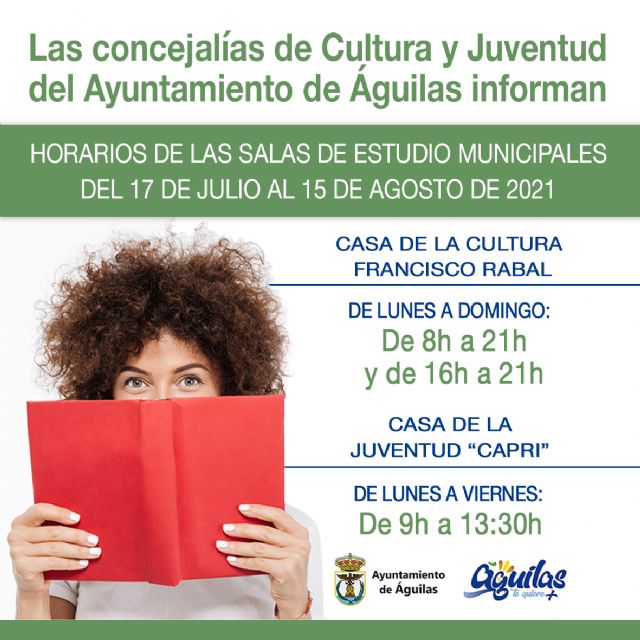 La Sala de Estudio de la Casa de la Cultura continuará abierta los fines de semana de verano