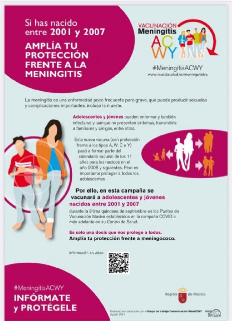 El próximo viernes se vacunará también contra la Meningitis en el Punto de Vacunación Masiva