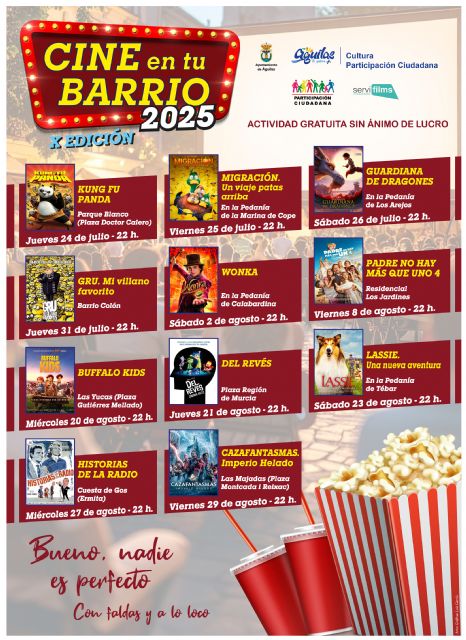 Todo listo para una nueva edición de Cine en tu barrio