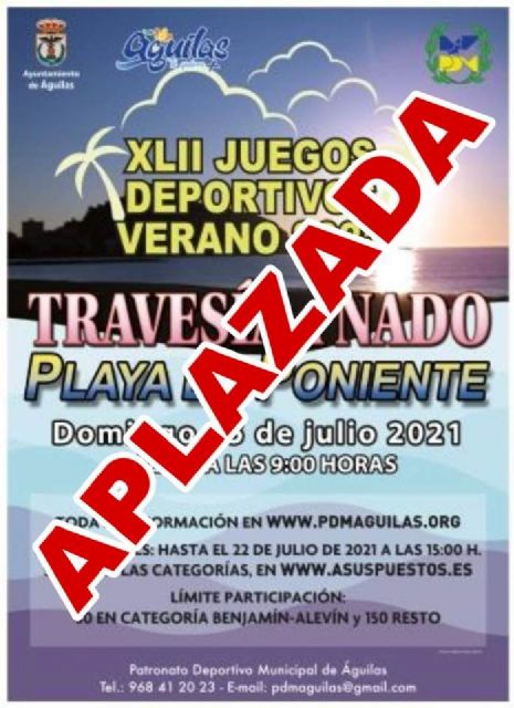 La Travesía a Nado se aplaza al domingo 5 de septiembre