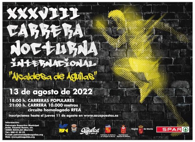 El 13 de agosto, 38 años de la Nocturna de Águilas