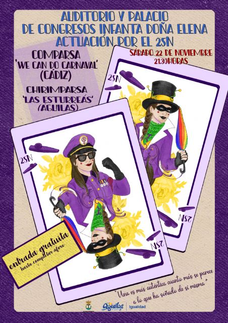 La comparsa gaditana 'We can do Carnaval' y la chirimparsa 'Las Esturreás', juntas contra las violencias machistas