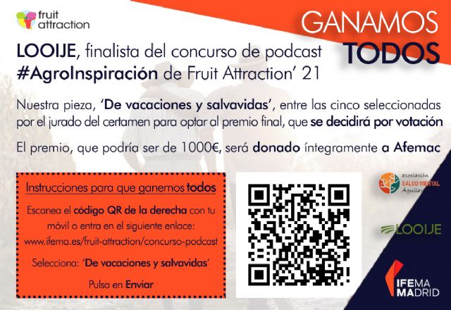 La pieza ‘De vacaciones y salvavidas’, de Looije, finalista del concurso de podcast de Fruit Attraction