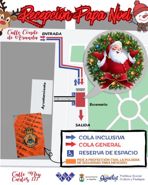 El Ayuntamiento habilitará una cola de acceso preferente para Papá Noel donde se dará prioridad a ni&ntilde;os y ni&ntilde;as con discapacidad