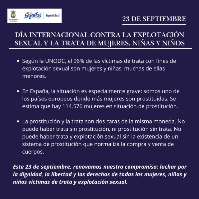 Día Internacional contra la Explotación Sexual y la trata de Mujeres, Niñas y Niños