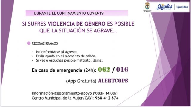 La edil de Igualdad ha recordado la obligación de los ciudadanos, ahora más que nunca, de denunciar si ven o escuchan un posible maltrato