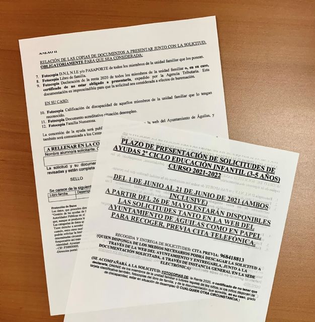 El 1 de junio se abre el plazo para solicitar las ayudas de libros o material escolar para niños y niñas de 3 a 5 años