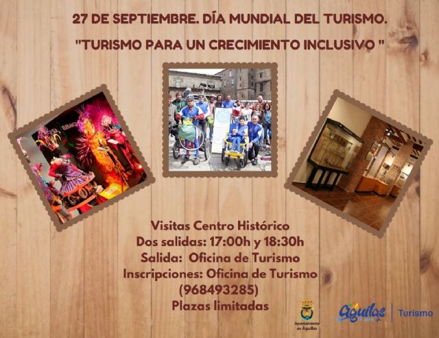 Águilas se suma al Día Mundial del Turismo con el lema 'Turismo para un crecimiento inclusivo'