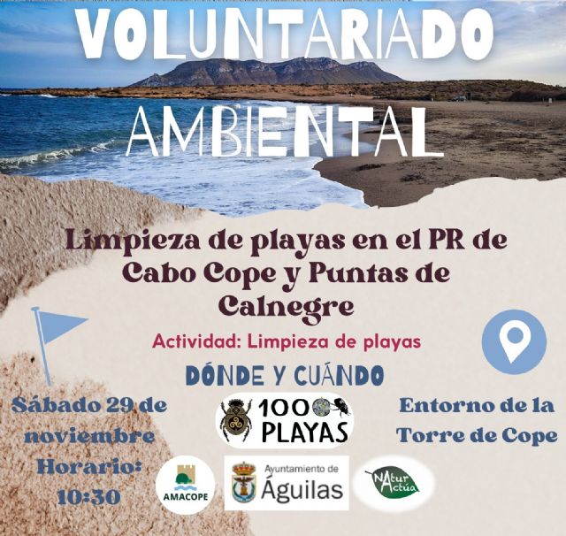 El proyecto medioambiental 'Mil playas' llega el sábado a Águilas