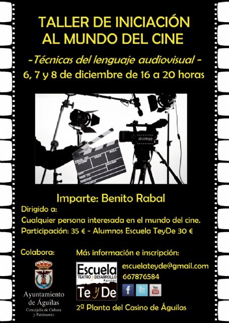 Benito Rabal imparte en Águilas un taller de iniciación al mundo del cine