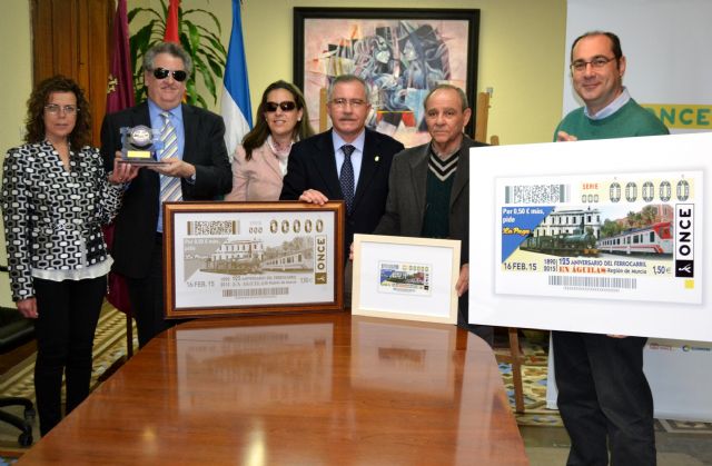 Cinco millones de cupones de la ONCE conmemoran el 125 aniversario de la llegada del ferrocarril a Águilas