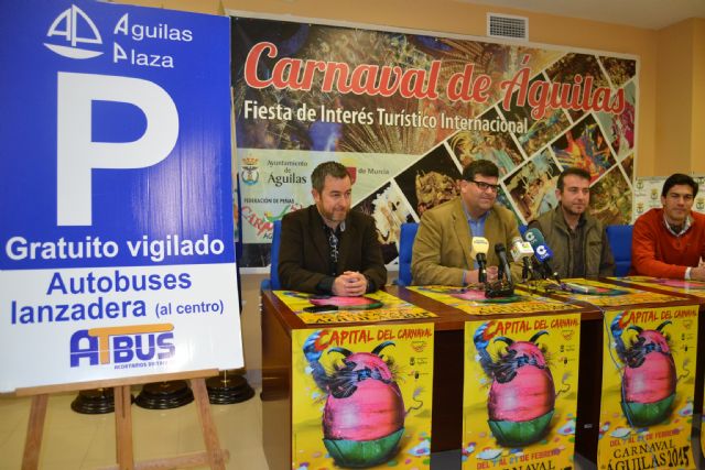 Ampliación del servicio de autobús y las zonas de aparcamiento en el Carnaval de Águilas