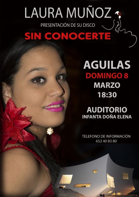 La cantante aguileña Laura Muñoz presenta su disco 'Sin Conocerte' en el Auditorio Infanta Doña Elena