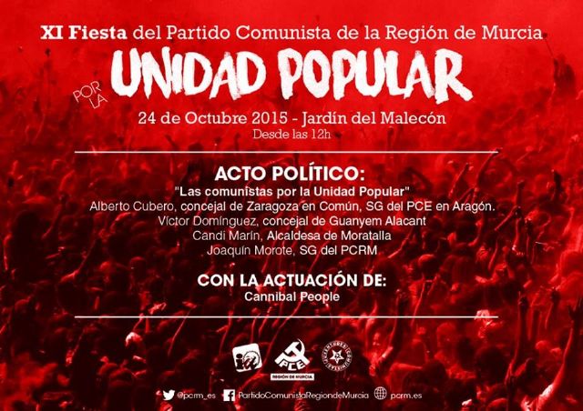 El Partido y las Juventudes Comunistas de la Región de Murcia celebran la xi edición de su fiesta anual