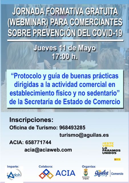 Abierto el plazo de inscripción para la jornada formativa sobre protocolos de prevención frente al COVID-19 para comercios locales