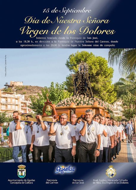 La Patrona de Águilas volverá a procesionar en el día de los Dolores