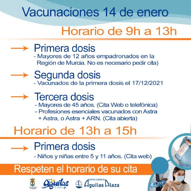 Centro Comercial Águilas Plaza acogerá una nueva jornada de vacunaciones