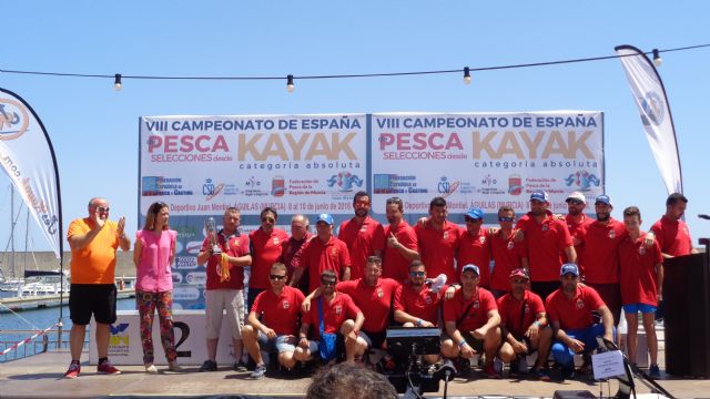 Plata para La Región de Murcia en el 'VIII Campeonato de España de Pesca Selecciones desde Kayak, Categoría Absoluta' que se celebró el pasado fin de semana Águilas
